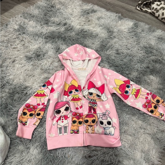 Other - LOL Surprise! Girls' Pink Character Zip Hoodie
